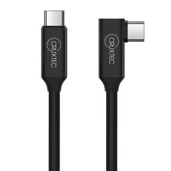 Cruxtec 5m VR Cable USB-C to Type-C 90 Degree Angle - Black