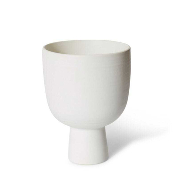 E Style Alora 25cm Ceramic Plant/Flower Vase Decor - Matt White