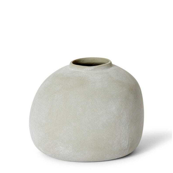 E Style Benito 16cm Ceramic Flower/Plant Vase Decor - Soft Grey