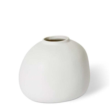 E Style Benito 16cm Ceramic Plant/Flower Vase Decor - Matt White