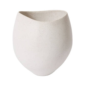 E Style Matias Scoop Ceramic Flower/Plant Pot 30cm - Sandy White