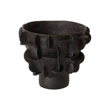 E Style Adora Vessel Porcelain Flower Vase Home Decor 33cm - Black