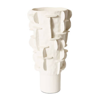 E Style Adora Tall Vessel Porcelain Flower Vase Home Decor 50cm - White