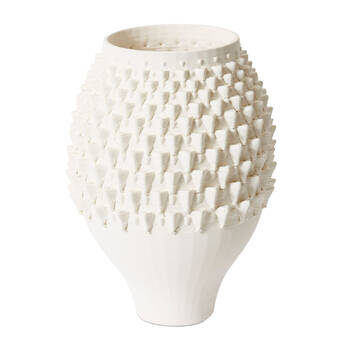 E Style Kathari Vessel Porcelain Flower Vase Home Decor 43cm - Ivory