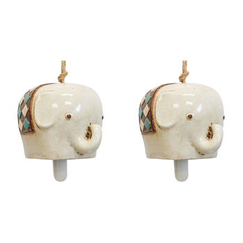 2PK LVD Chime Elephant Decorative Sculpture Home/Lounge Decor