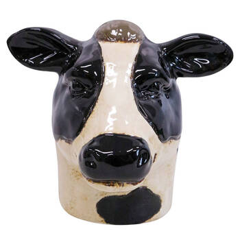 LVD Clarabelle Ceramic Cow Flower Vase Decor 18x13cm