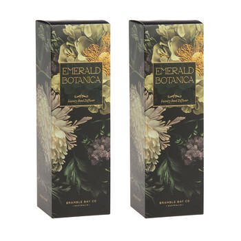 2PK Bramble Bay Vintage Floriade Emerald Botanica Reed Diffuser 150ml