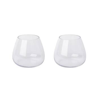 2PK E Style Allira Vase Tabletop Home Decor 18x18cm Clear