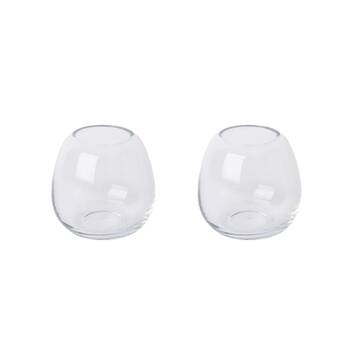 2PK E Style Alma Vase Tabletop Home Decor 10x10cm Clear