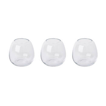 3PK E Style Alma Vase Tabletop Home Decor 10x10cm Clear