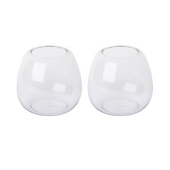 2PK E Style Alma Vase Tabletop Home Decor 20x20cm Clear