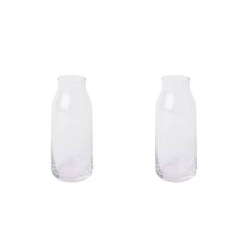 2PK E Style Harnan Vase Tabletop Home Decor 10x10cm Clear
