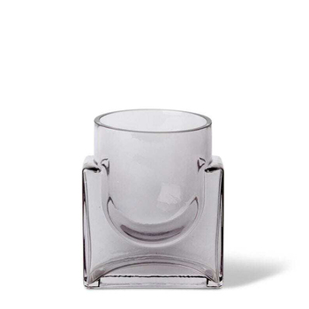 E Style 17cm Glass Pixie Flower Vase Decor - Smoky Grey