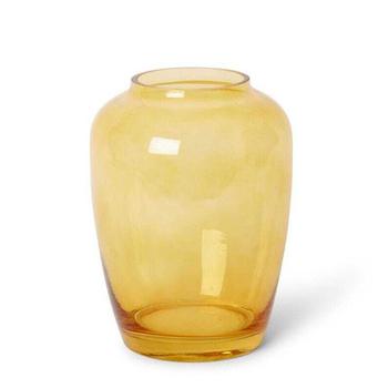 E Style 25cm Glass Brice Tall Flower Vase Decor - Amber