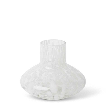E Style 23cm Glass Bailey Flower Vase Decor - White