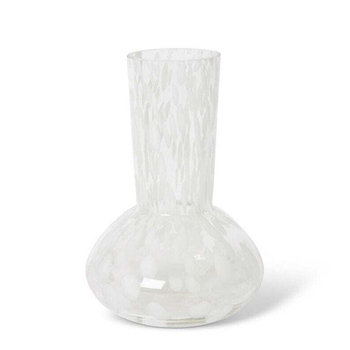 E Style 30cm Glass Bailey Tall Flower Vase Decor - White