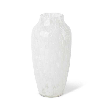E Style 35cm Glass Freya Flower Vase Decor - White