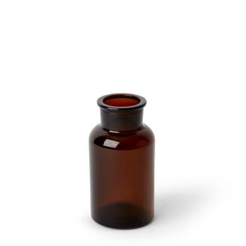 4PK E Style 13cm Glass Specimen Bottle Home Decor - Brown