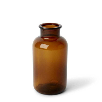 3PK E Style 21cm Glass Specimen Bottle Home Decor - Brown