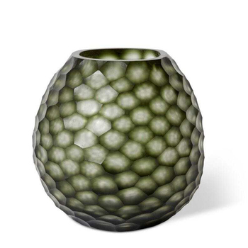 E Style 21cm Glass Enzo Flower Vase Decor - Dusty Green