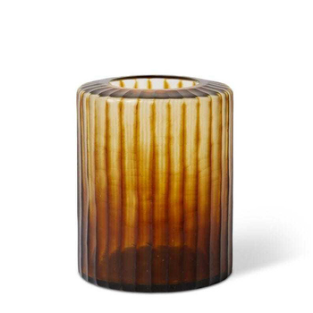 E Style 22cm Glass Cillian Flower Vase Decor - Amber