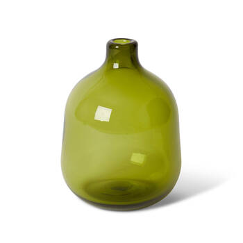 E Style Dalili Glass Decorative Bottle Home Decor 14cm - Green