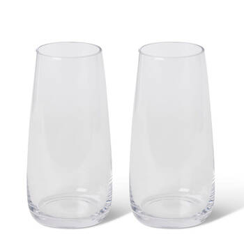 2PK E Style Nailah Glass Flower Vase Home Decor 22cm - Clear
