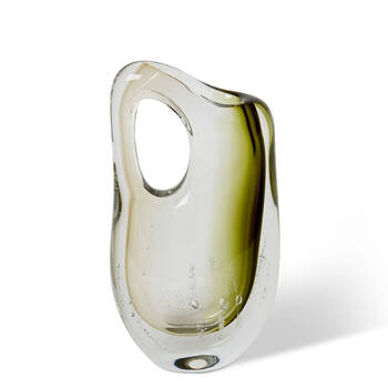 E Style Kamara Glass Flower Vase Home Decor 29cm - Green