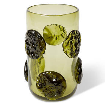E Style Mansa Glass Flower Vase Home Decor 35cm - Green