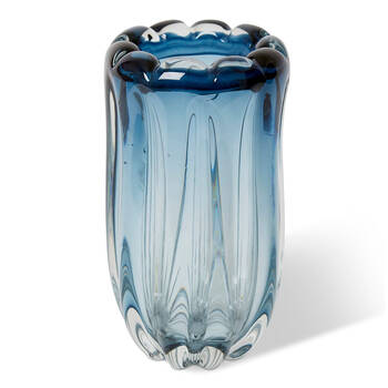E Style Thandie Tall Glass Flower Vase Home Decor 26cm - Blue
