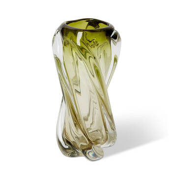 E Style Sharik Glass Flower Vase Home Decor 28cm - Green