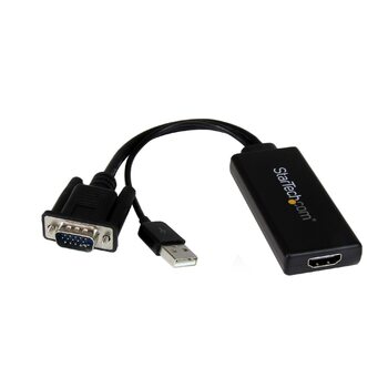 VGA to HDMI Portable Adapter Converter w/ USB Power & Audio