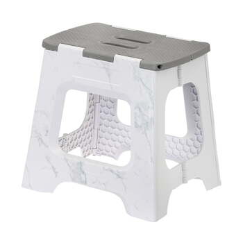 Vigar Compact Foldable 32cm Plastic Step Stool - Marble in Body