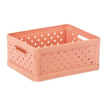 Vigar Compact 3.3L Plastic Foldable Crate Basket - Sunrise Orange