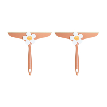 2x Vigar Florganic Squeegee Home Bathroom Cleaner - Brown Terracotta