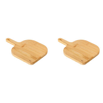 2PK Vigar Becco Bamboo Serving Snack Cheese Board w/ Handle Medium