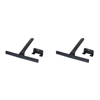 2PK Vigar Zense Stainless Steel Squeegee Tiles/Window Cleaner w/ Hanger 25cm Black