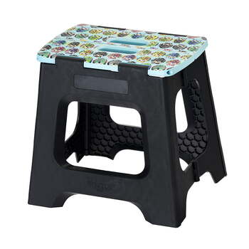 Vigar Compact Foldable 32cm Plastic Step Stool - Owl on Top