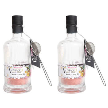 2PK Hot Shots Vintage 3 French Martini Vodka Mixed Cocktail Infusion 108g