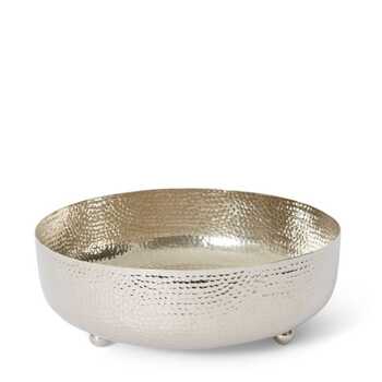 E Style Tiva 35cm Aluminium Bowl Home Decor - Silver
