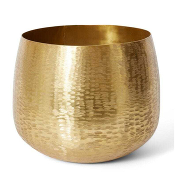 E Style Soyala 36cm Aluminium Plant Pot Round Decor - Gold