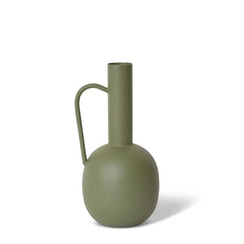 E Style Rocco 27cm Iron Plant/Flower Vase Decor - Grey/Green