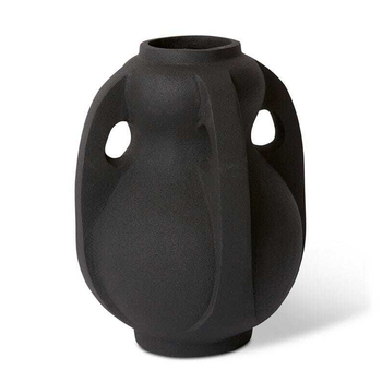 E Style 27cm Aluminium Rhodes Flower Vase Decor - Black