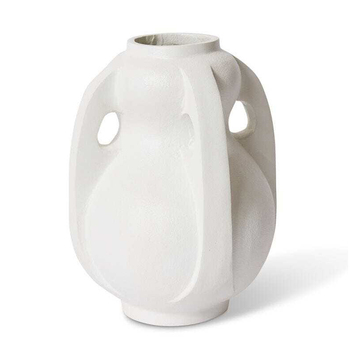 E Style 27cm Aluminium Rhodes Flower Vase Decor - White