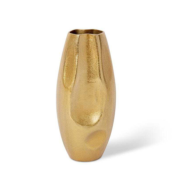E Style 29cm Aluminium Wrigley Flower Vase Decor - Gold