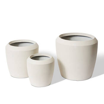 3pc E Style Malik Planters Set Home/Garden Decor 34cm/43/55cm - Beige