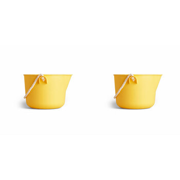 2x Viking Toys Reline Big Bucket Sandpit/Beach Toy Yellow Kids 12m+