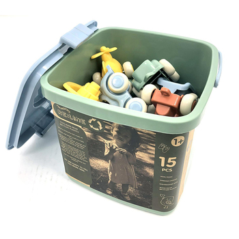 15pc Viking Toys Reline Chubbies Vehicle Toy w/ Bucket Set Kids 12m+