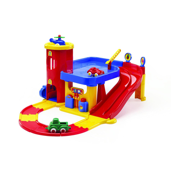 Viking Toys 2-Storey Garage w/ Tracks Kids Toy Set 12m+