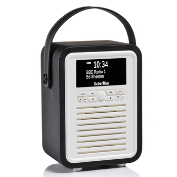 VQ Retro Mini DAB+ Digital FM Radio/Bluetooth Speaker Black
